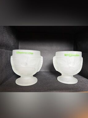 Walt Disney World WDW Polynesian Village Frosted Tiki Mugs